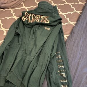 Victoria Secret PINK hooded sweatshirt in green